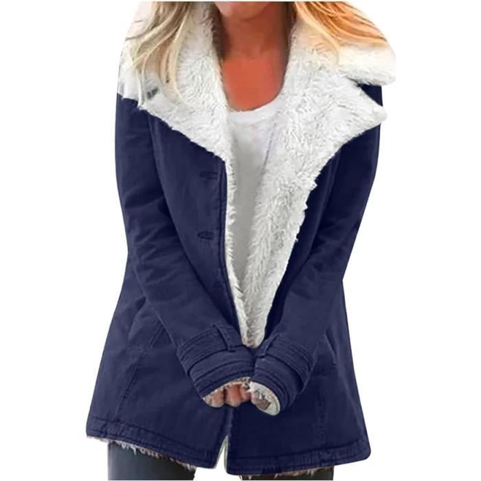 Manteau femme hiver bleu marine shop