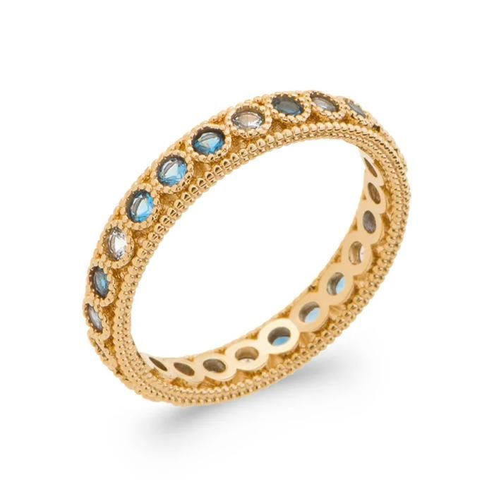 Bague Vintage Or 18k Sertie Oxyde De Zirconium – Taille 53, Ajustable, Parfait état