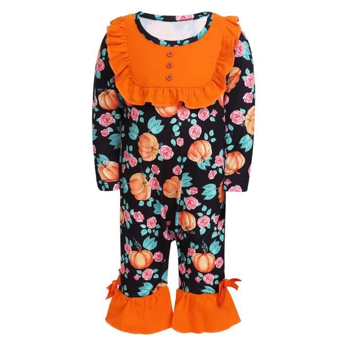 Halloween Barboteuse Bebe Fille Garcon Ensemble De Vetement Motif Citrouille Nouveau Ne Pyjama Grenouillere Noel 6 24 Mois Cdiscount Pret A Porter