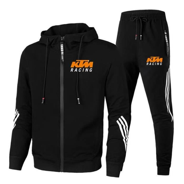 Jogging KTM Survetement Homme 2 Pieces Mode Casual a Capuche Confortable Manches Longues Ensemble Survetement homme TMw3229 Noir Cdiscount Pret a Porter