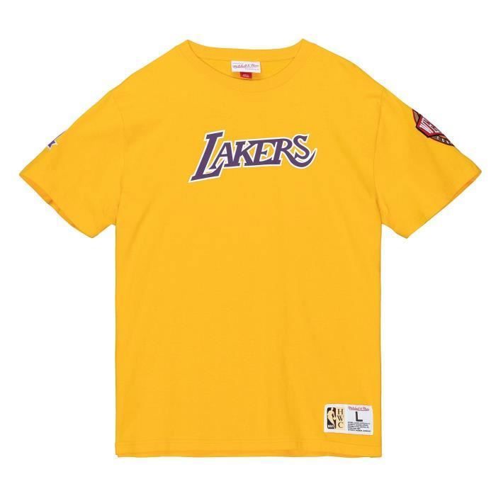 T shirt lakers jaune discount