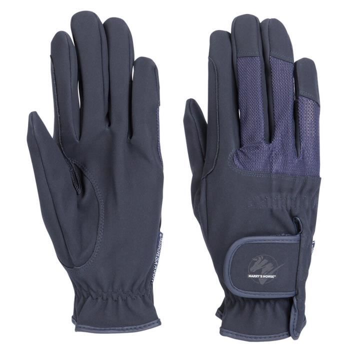 Gants équitation Horka Domy – Daim Noir, Taille XXS, Quelques Marques De Stock