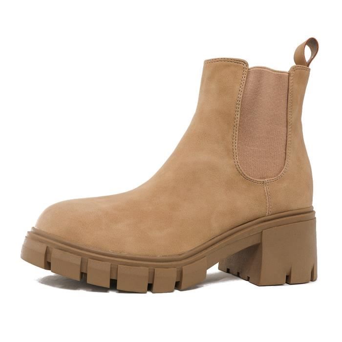 Boots femme bout rond deals