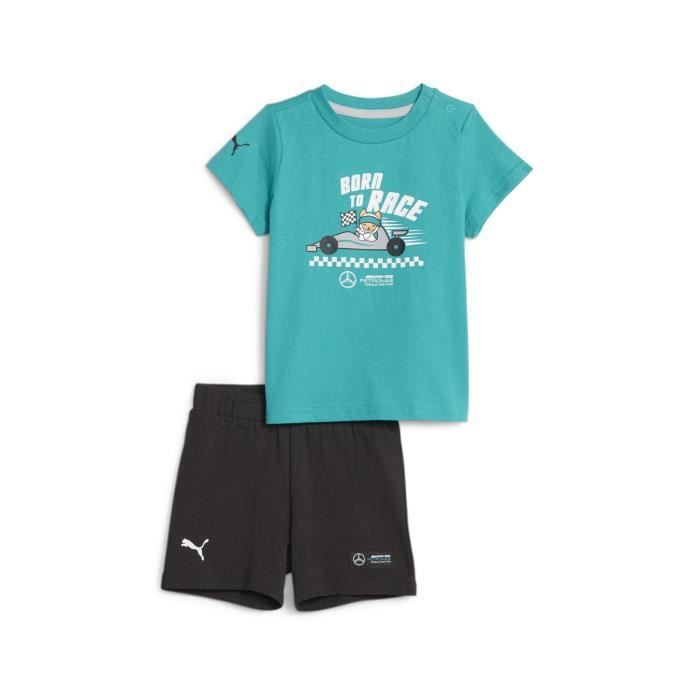 Ensemble t-shirt et short bébé Puma MAPF1 Graphic - vert - 2/3 ans