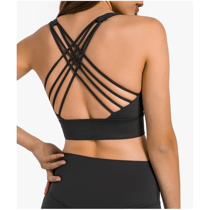 Soutien-Gorge de Sport Femme CRZ YOGA pour Yoga Fitness - Coussinet Soutien-Gorge de Sport Femme CRZ YOGA pour Yoga Fitness - Coussinet