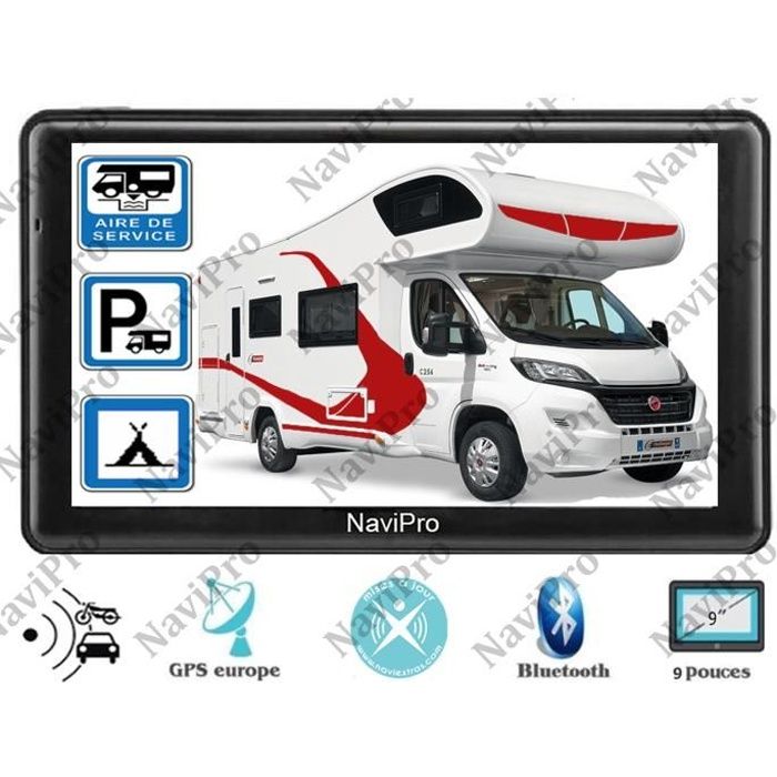 GPS CAMPING CAR 9 POUCES EUROPE A VIE - NaviPro