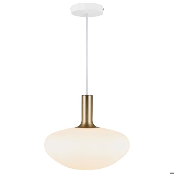 suspension alton d35 en metal effet laiton et verre blanc cdiscount maison