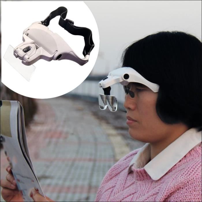 Lunettes Loupe LED Rechargeable - Grossissantes, Avec éclairage, Pour Lecture Et Travaux De Précision