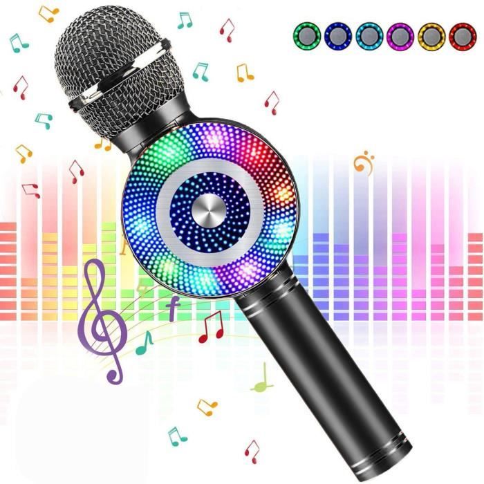 PIMPIMSKY Microphone karaoké sans fil pour enfant adults