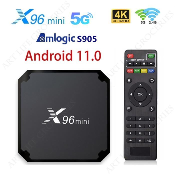 Boitier iptv X96mini Amlogic S905 W2 Android 11.0 2 Go+16 Go WiFi 2.4-5 ...