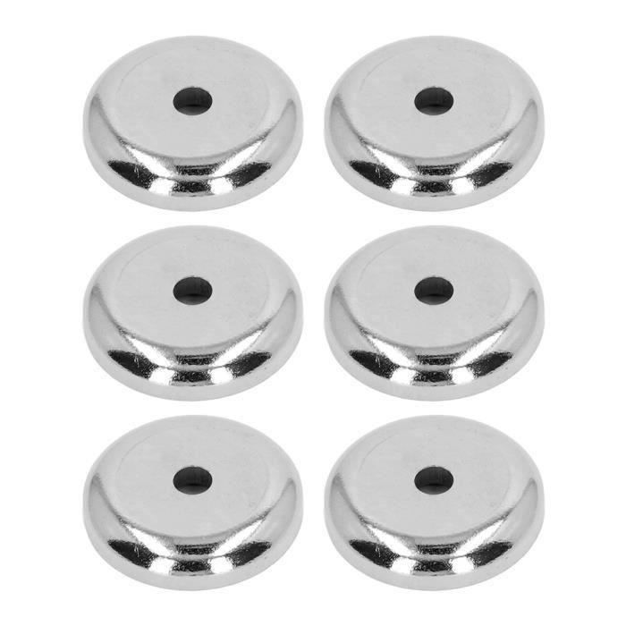 Aimants Néodyme Pot Fraisé - 4 Pièces - Ø43mm - Filetage M6 - Force 20kg - Revêtement Caoutchouté
