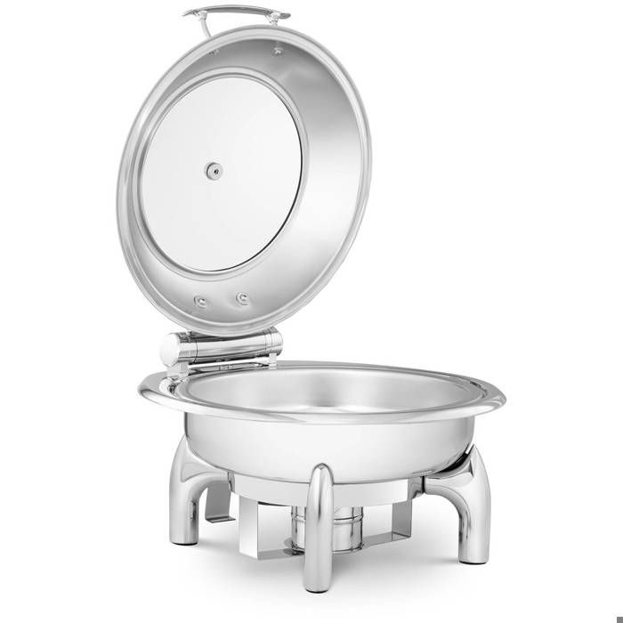 Contenitore Termico Acciaio Inox Scaldavivande Royal Catering RCCD-RT6 6L - Acciaio Inox Per Banchetti E Ristoranti Chafing Dish Buffet