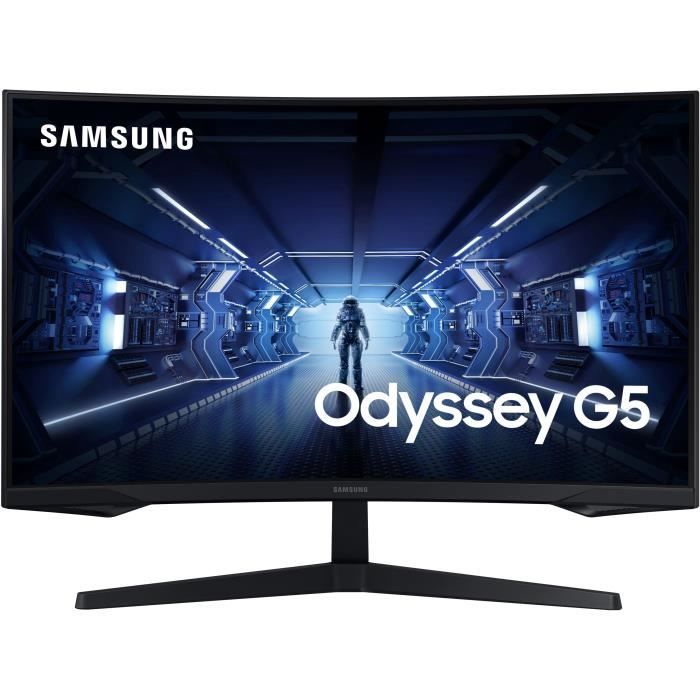 Ecran PC Gamer Incurvé - SAMSUNG - ODYSSEY G5 - G55T C32G55TQBU - 32'' WQHD - VA - 1 ms - 144Hz - HDMI / DisplayPort - AMD