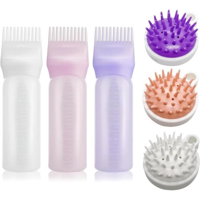 Bouteille d'applicateur d'huile pour cheveux avec peigne 60ml 150ml 200ml Peigne