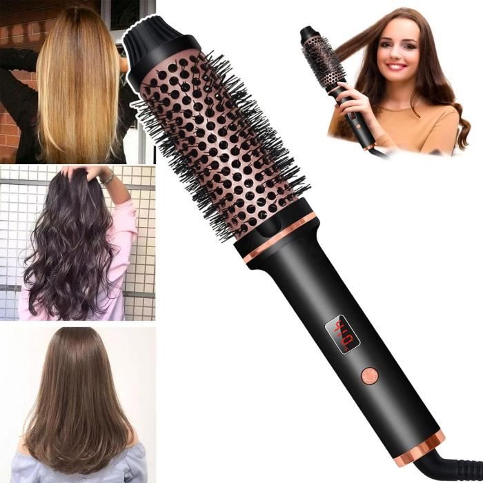 Fer à Friser Brosse Thermique AE-504 Bleu - Prise Asiatique Avec Adaptateur FR