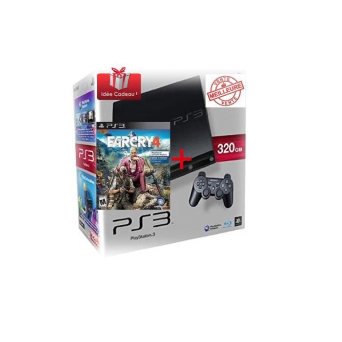 Console Salon - Sony - PS3 Slim 320Go - Noir - Pack - Farcry 4