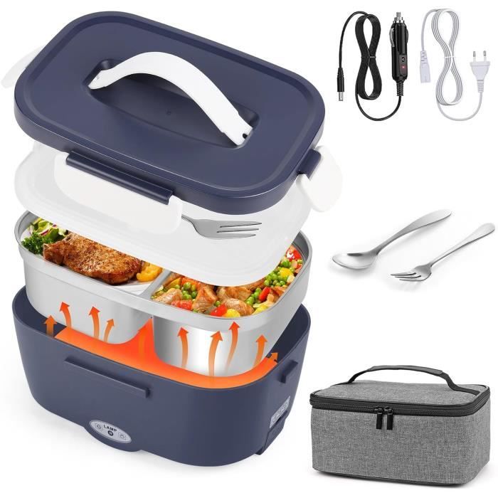 Lunch Box Chauffante Électrique Boîte Repas Chauffante 3 en 1 pour Voiture, peti Lunch Box Chauffante Électrique Boîte Repas Chauffante 3 en 1 pour Voiture, peti