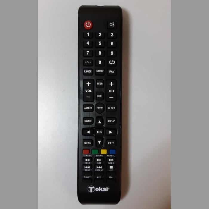 Tokai. Télécommande d'origine pour télévision TOKAI TO24VM1514. Neuve. Livré sans piles.