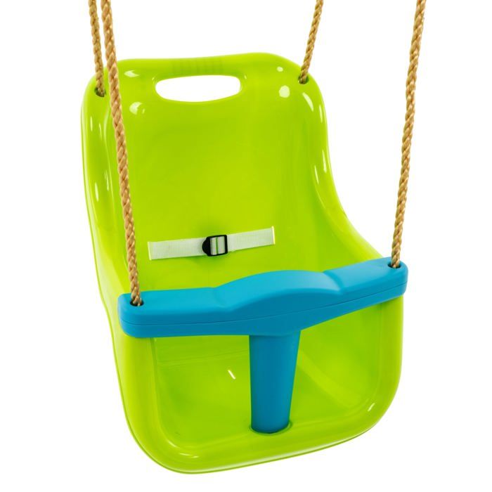Siège Balançoire Portique Vert - Plastique Durable Avec Cordes Réglables