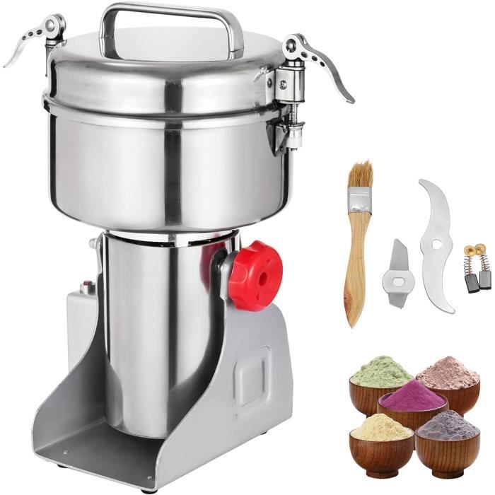 Broyeur électrique Ultrafin Pour Cuisine - Lame Octogonale Inox 28000 Tr/min, Capacité 600 Ml | Pour Céréales, épices, Noix