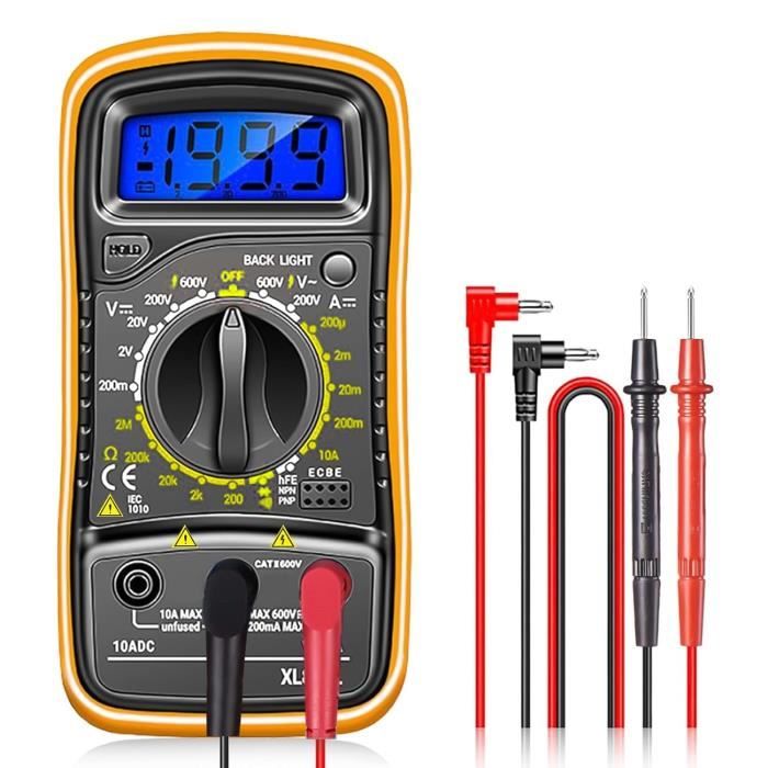 Multimètre Numérique HoldPeak BT-770J - Mesure Tension, Courant, NCV - Pour Auto Et électricité