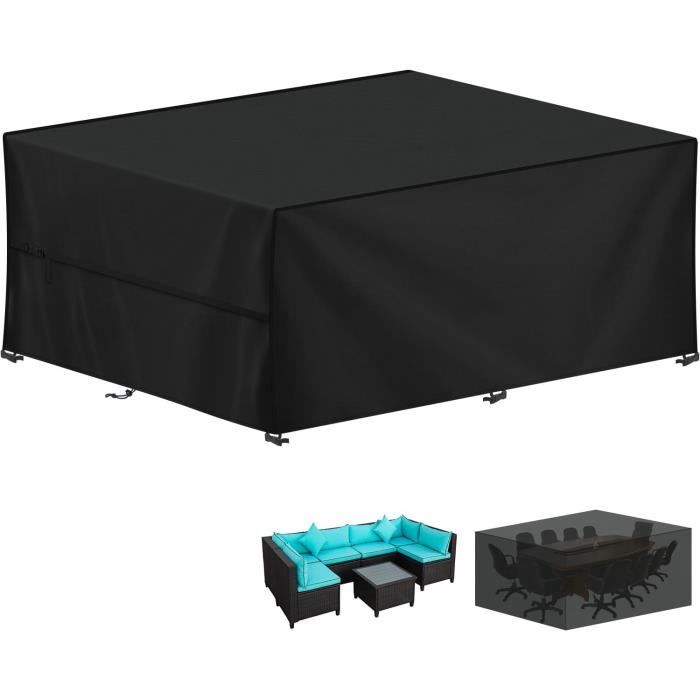 KDXAOBEI Housse Pour Meubles De Jardin, 140x110x70 Housse De Protection Rectangulaire Pour Meubles De Jardin Imperméable Oxford 420D Pour Table De Jardin CanapéS De Protection Exterieur