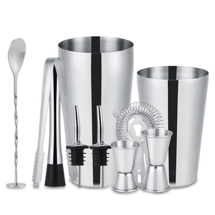 Shaker à Cocktail Kit 30 PCS Boston Mixer Shaker Barman Barware Kit en