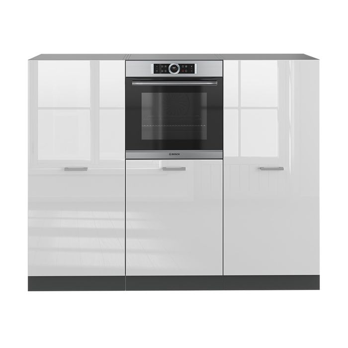 Cuisine R-Line, Anthracite maison de campagne/blanc, 240 cm
