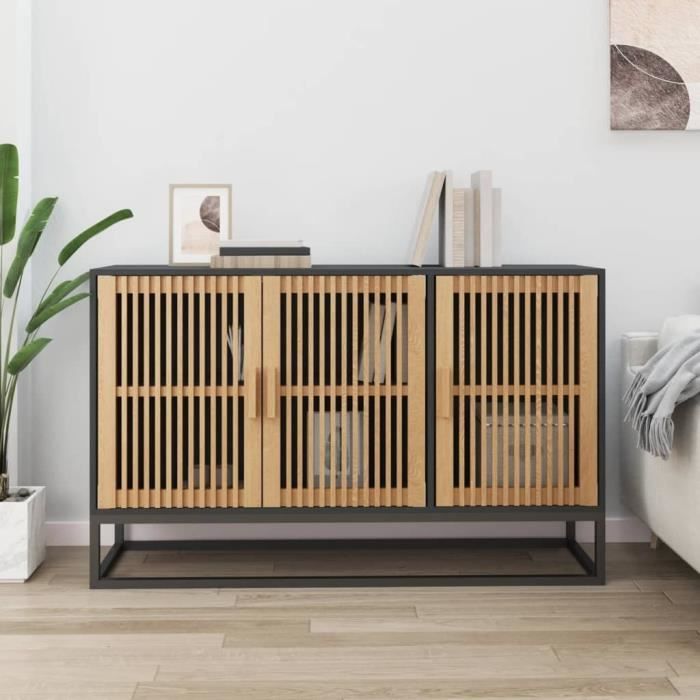 Buffet bas - VIDAXL - 105x30x65 cm - Bois dingénierie - Noir - Style classique intemporel
