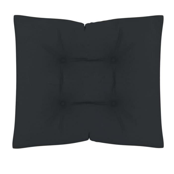 Coussin Dossier Palette Extérieur Anthracite - 80x40x12 Cm, Tissu Oxford Imperméable