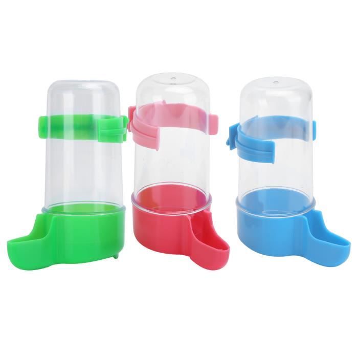 Lot De 2 Distributeurs Automatiques Eau Et Nourriture Pour Oiseaux - 120 Ml, Fixation Clip Pour Cage