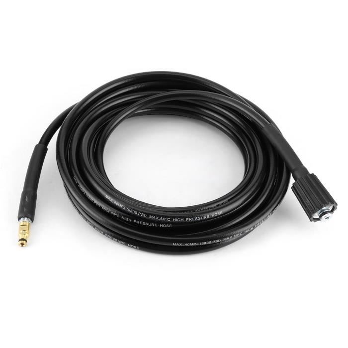 Tuyau Haute Pression 40MPa/5800PSI Pour Nettoyeur K2 K3 K4 K5 - Longueurs 6m à 15m, Résistant à L'abrasion