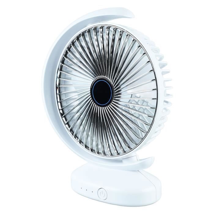 Ventilateur de bureau USB - VVIKIZY - Mini ventilateur portable - 3 vitesses - Silencieux - Argent - Vvikizy