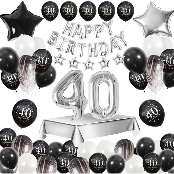 127 Pièces Noir Doré Argenté Ballons Guirlande, Noir Ballons Anniversaire  pour Homme Décoration de Fête D'anniversaire, Diplômé - Cdiscount Maison