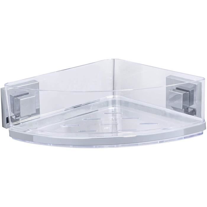 WENKO Etagère dangle douche Quadro étagère angle salle de bain fixation sans perçage Vacuum-Loc® Acier Inox - Plastique WENKO Etagère dangle douche Quadro étagère angle salle de bain fixation sans perçage Vacuum-Loc® Acier Inox - Plastique