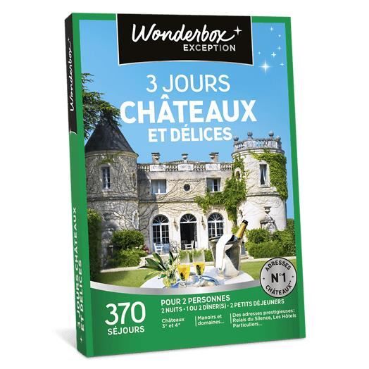 Wonderbox - Box cadeaux - 3 jours châteaux et délices -370 séjours de charme