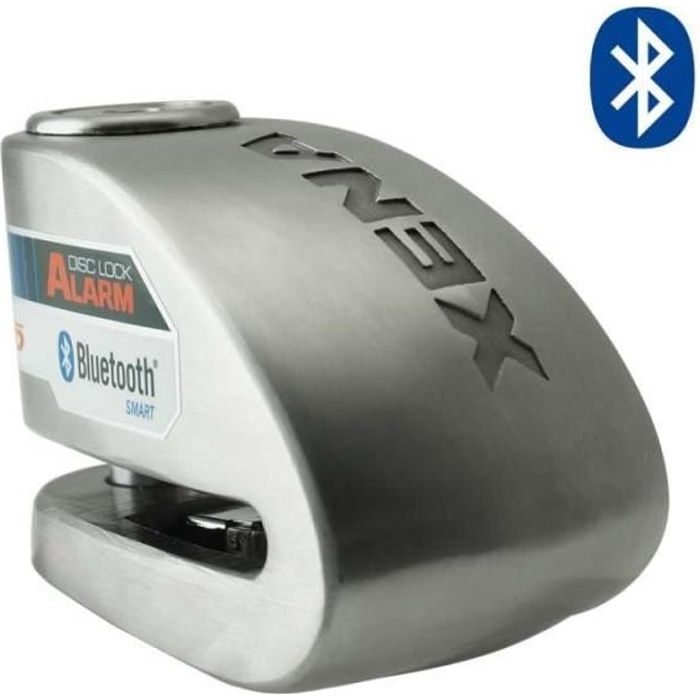 XENA - Antivol Moto Bloque Disque Alarme 120 dB XX10 Bluetooth acier 10mm - Classe SRA