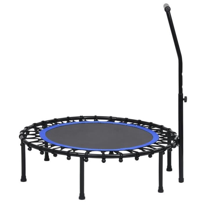 Rebounding Trampoline Trampoline Fitness HOMCOM 122cm - Guidon Réglable, élastiques Bungee - Rose Et Noir Entraînement Maison élastiques