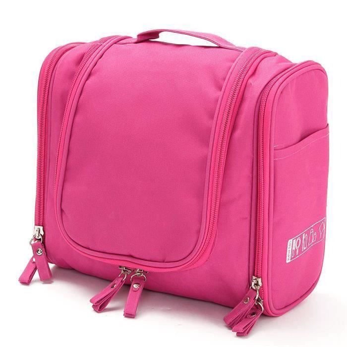 1 pièce/set Sac de maquillage jacquard bleu et violet exquis, sac de