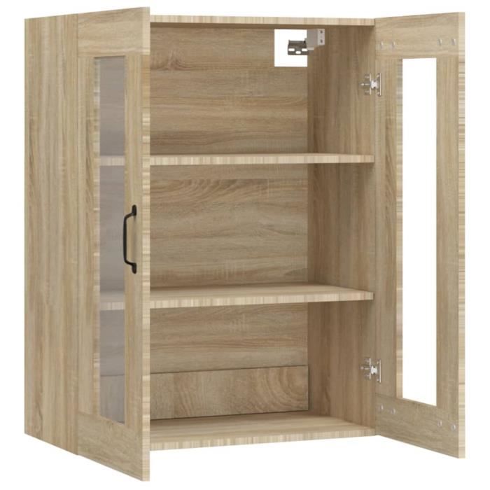 Armoire murale suspendue Chne sonoma 695x34x90 cm vidaXL Leroy Merlin