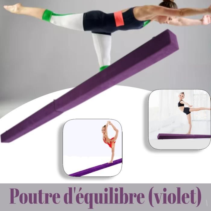 Poutre De Gymnastique GOPLUS 117 Cm – EVA/EPE Avec Bandes Velcro, Pour Enfants Et Adultes, Entraînement à Domicile, Couleur Violette