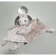Doudou - DOMIVA - Lapin rose - Toucher ultra doux - 28x28cm - Pour bébé-1