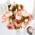 1pc Faux Bouquets de fleurs en tissu artificiel de pour la décoration de maison de fête   FLEUR-PLANTE ARTIFICIELLE - FLEUR SECHEE-1