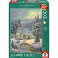 Puzzle 1000 pièces - Schmidt - Veillée de Noël - Mixte - Adulte - Blanc-1