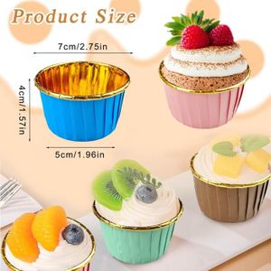 Moule Aluminium 600 Caissettes Cupcake DECARETA Aluminium - Or/Argent/Rose - Cuisson Four Et Décoration Fête Papier Cuisson