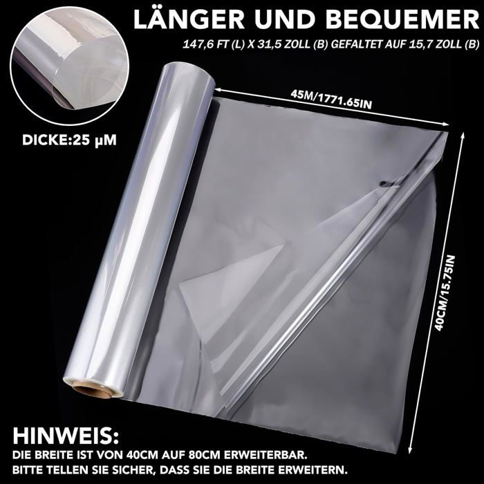 Papier Fleuriste Transparent Irisé 80cm X 15m - Rouleau Emballage Cadeau + 2 Rubans Satin - Pour Bouquets, Bonbons Et Présents