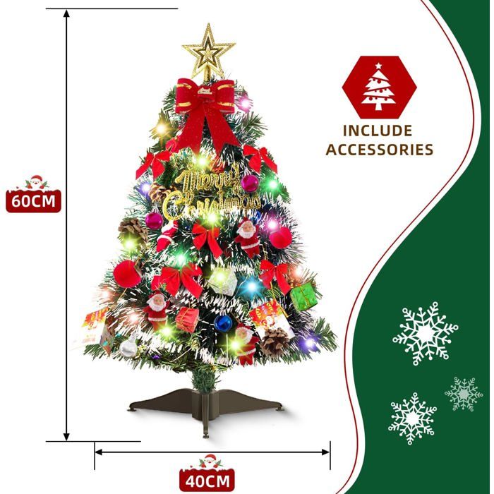 Sapin De Noel Sapin De Noël Artificiel 60 Cm Avec Guirlandes LED