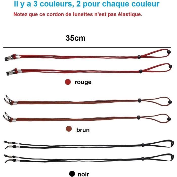 6 Pcs Attache Lunettes Ficelle Pour Lunette Cordons Lunettes Homme