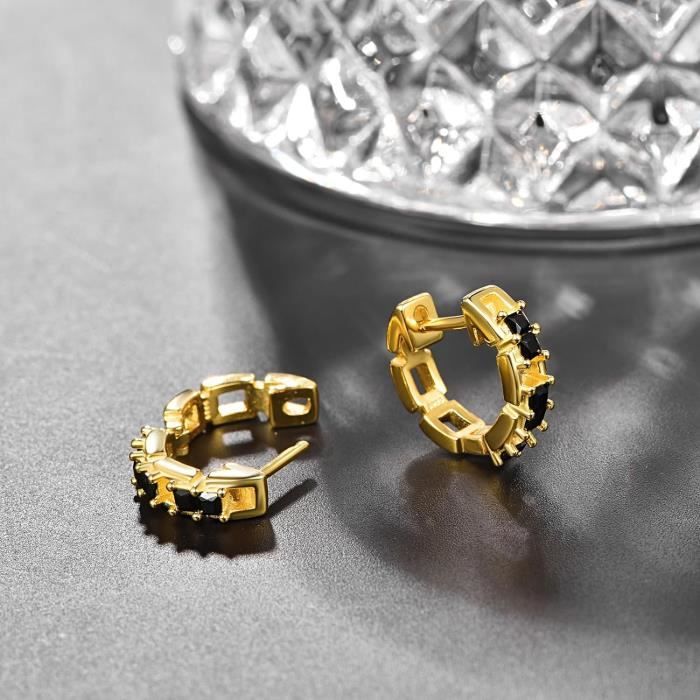 Boucles D'oreilles Créoles En Argent 925 – Diamètre 15mm – Femme – Neuf Avec étiquettes