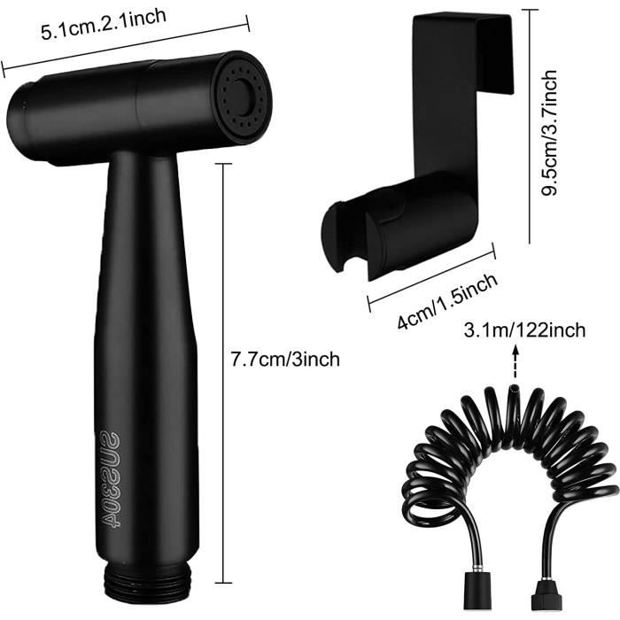 Schläfer 811710 Kit Douchette WC Avec Flexible - Douchette Bidet Économie D'Eau Pour Bateau Et Camping-Car